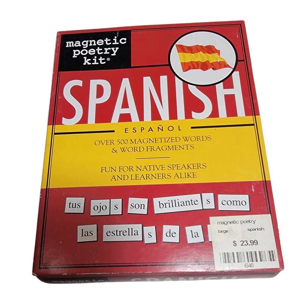 Magnetic Poetry Kit SPANISH Magnetized Words Study Tool